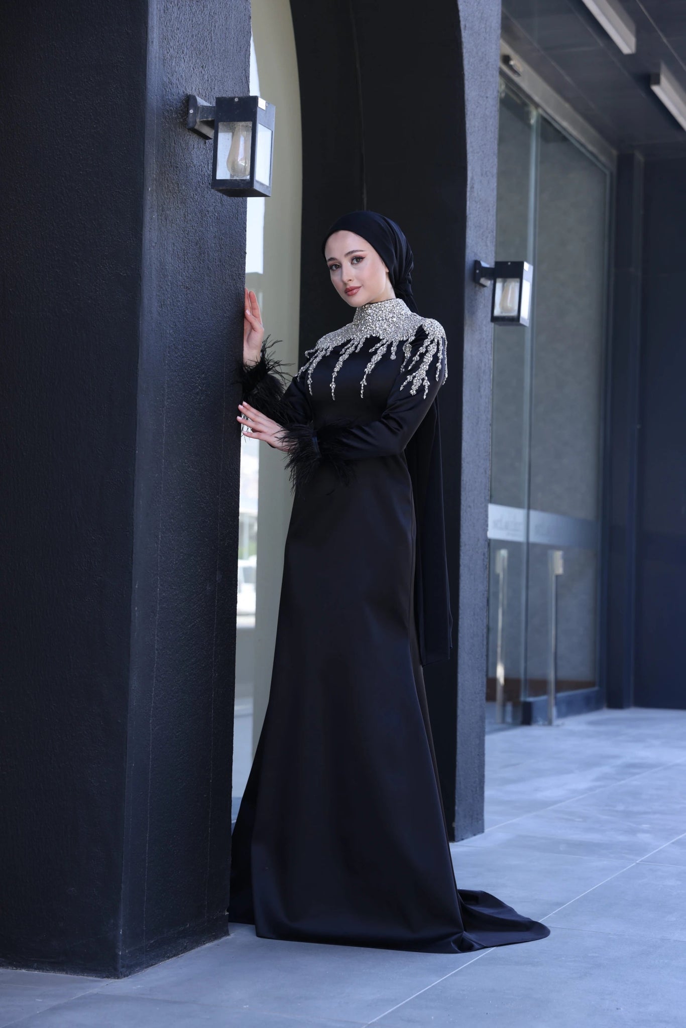 Diamond Tesettür Abiye - FioraofDress - tesettur - abiye - 38 - Siyahh - hijab - evening - dress