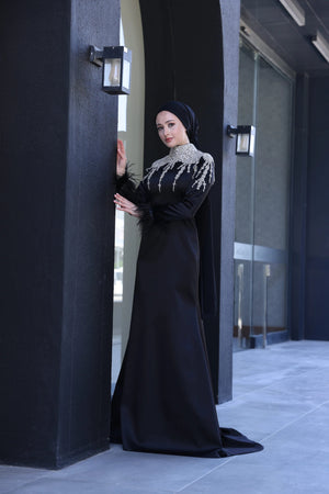 Diamond Tesettür Abiye - FioraofDress - tesettur - abiye - 38 - Siyahh - hijab - evening - dress