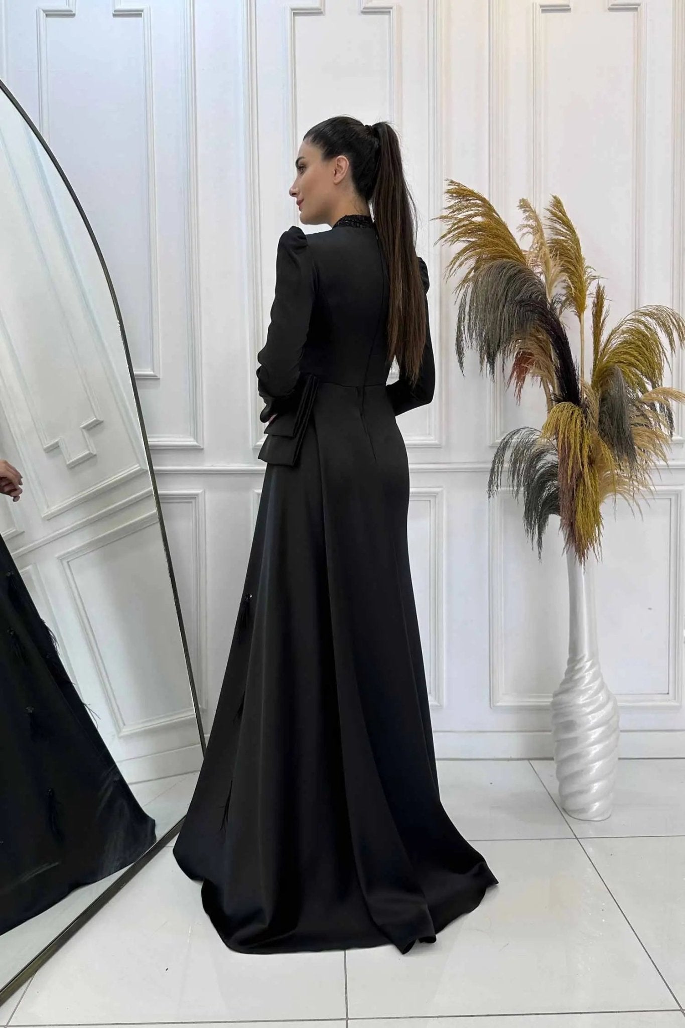 Dicle Tesettür Abiye - FioraofDress - tesettur - abiye - 48 - Siyahh - hijab - evening - dress