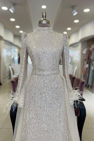 Dila Tesettür Abiye Bej - FioraofDress - tesettur - abiye - 48 - BEJ - hijab - evening - dress