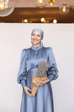Dilay Tesettür Abiye - Gri - FioraofDress - tesettur - abiye - 46 - Mavii - hijab - evening - dress