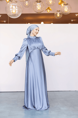 Dilay Tesettür Abiye - Gri - FioraofDress - tesettur - abiye - 46 - Mavii - hijab - evening - dress