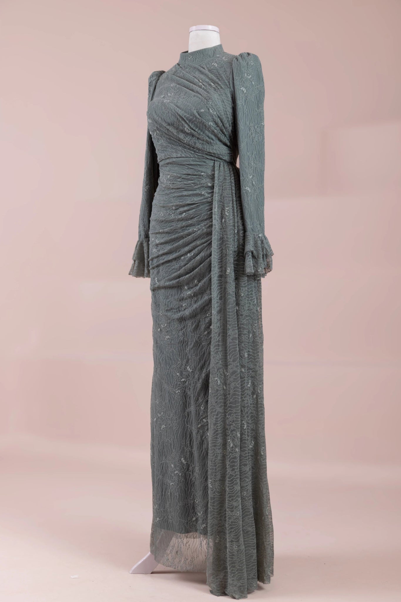 Dorey Tesettür Abiye - FioraofDress - tesettur - abiye - haki - 38 - hijab - evening - dress