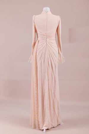 Dorey Tesettür Abiye - FioraofDress - tesettur - abiye - Pudra - 38 - hijab - evening - dress