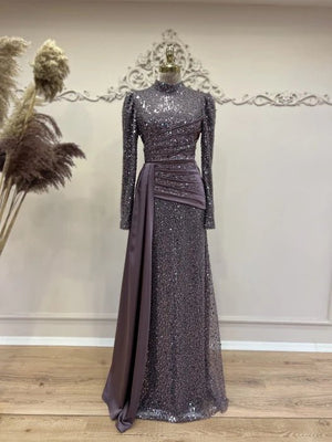 Drape Tesettür Abiye - FioraofDress - tesettur - abiye - Lavanta - 38 - hijab - evening - dress