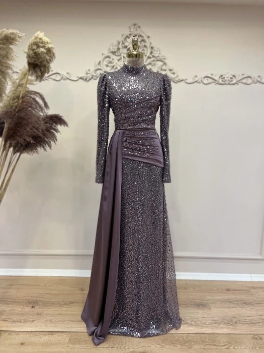 Drape Tesettür Abiye - FioraofDress - tesettur - abiye - Lavanta - 38 - hijab - evening - dress