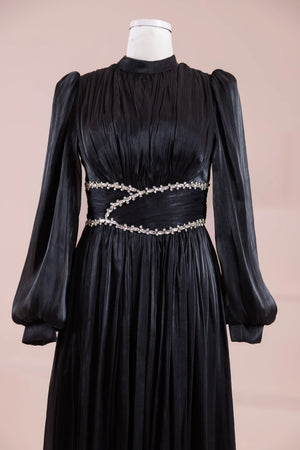 Elin Tesettür Abiye - FioraofDress - tesettur - abiye - Siyahh - 38 - hijab - evening - dress