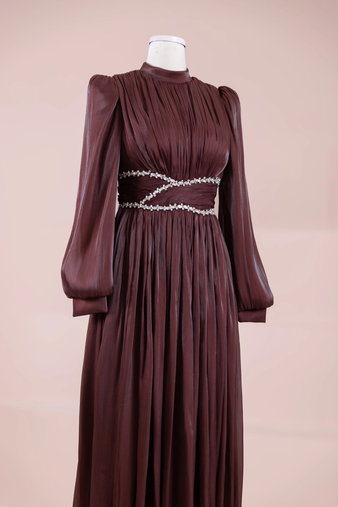 Elin Tesettür Abiye - FioraofDress - tesettur - abiye - bery burgundy - 38 - hijab - evening - dress