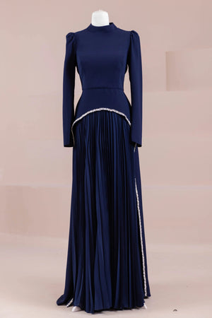Elise Tesettür Abiye - FioraofDress - tesettur - abiye - lacivert - 38 - hijab - evening - dress