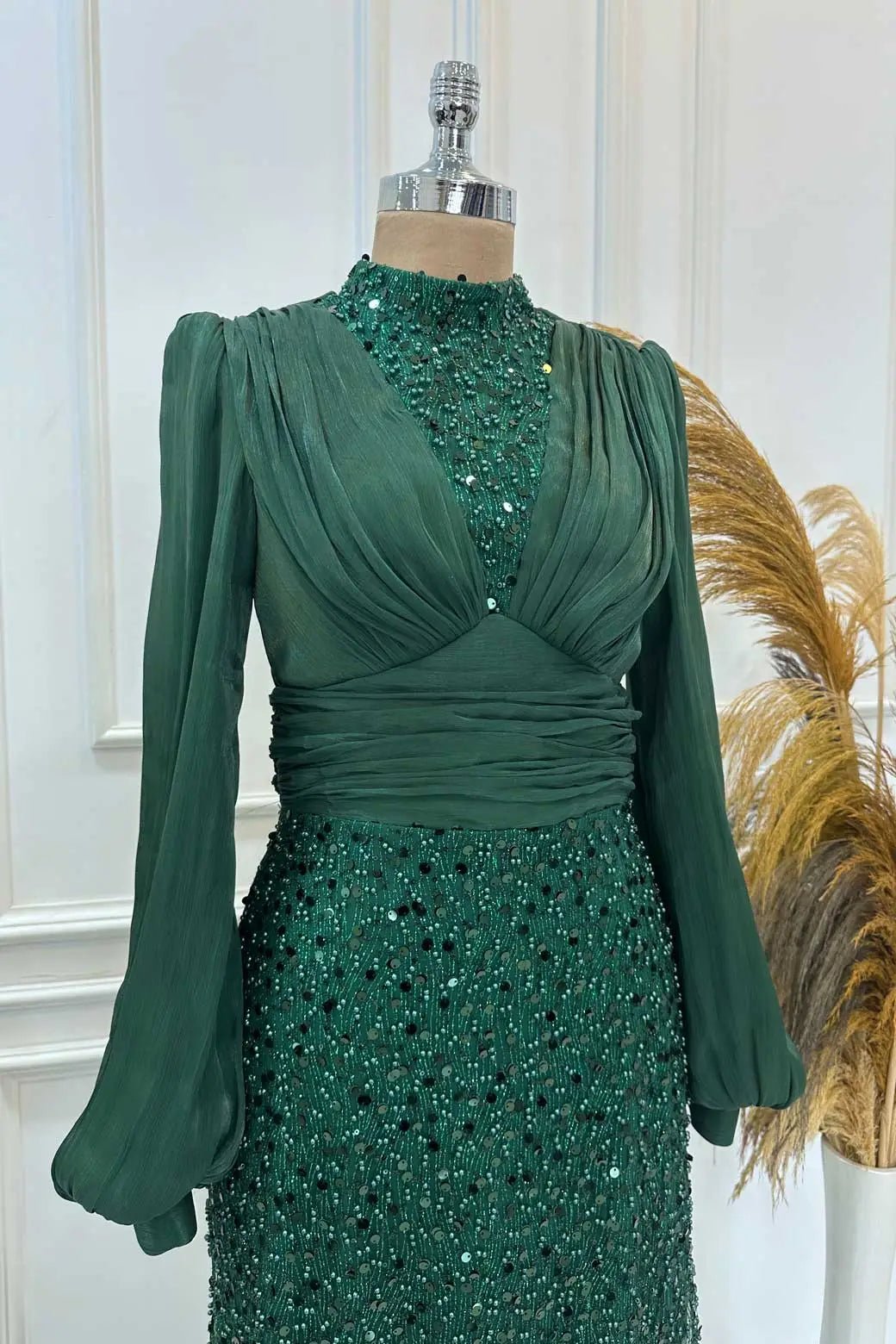 Ella Tesettür Abiye - FioraofDress - tesettur - abiye - zümrüt - 38 - hijab - evening - dress