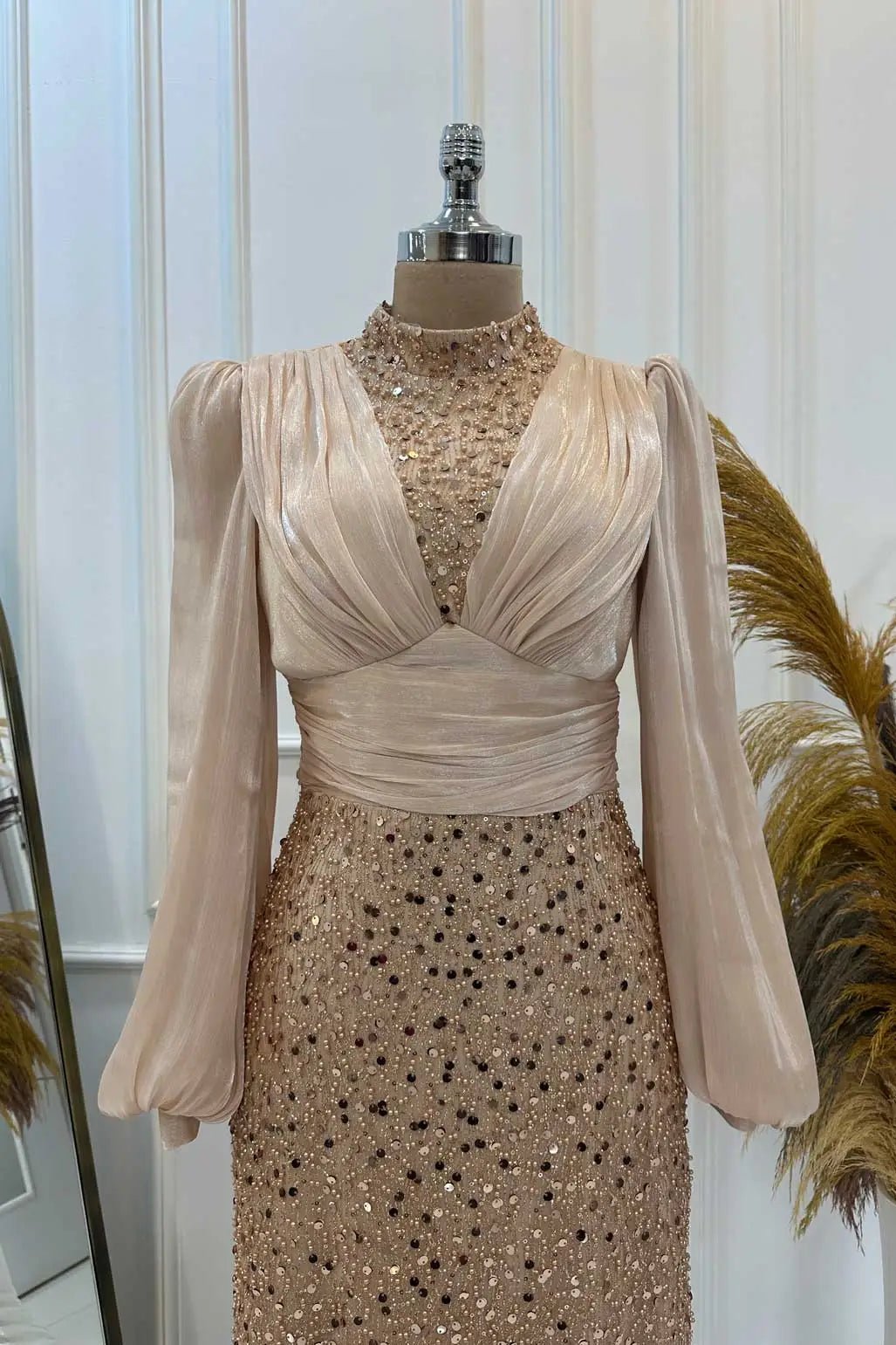 Ella Tesettür Abiye - FioraofDress - tesettur - abiye - rose - 38 - hijab - evening - dress