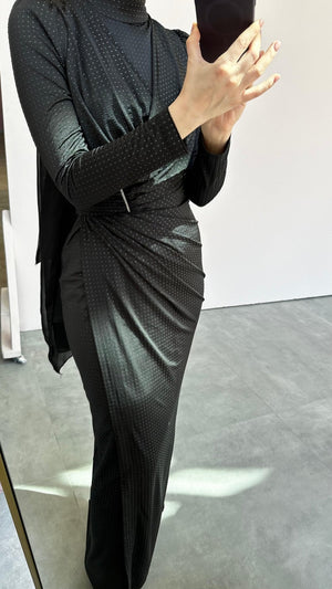 Elmas Tesettür Abiye - FioraofDress - tesettur - abiye - 44 - Siyahh - hijab - evening - dress