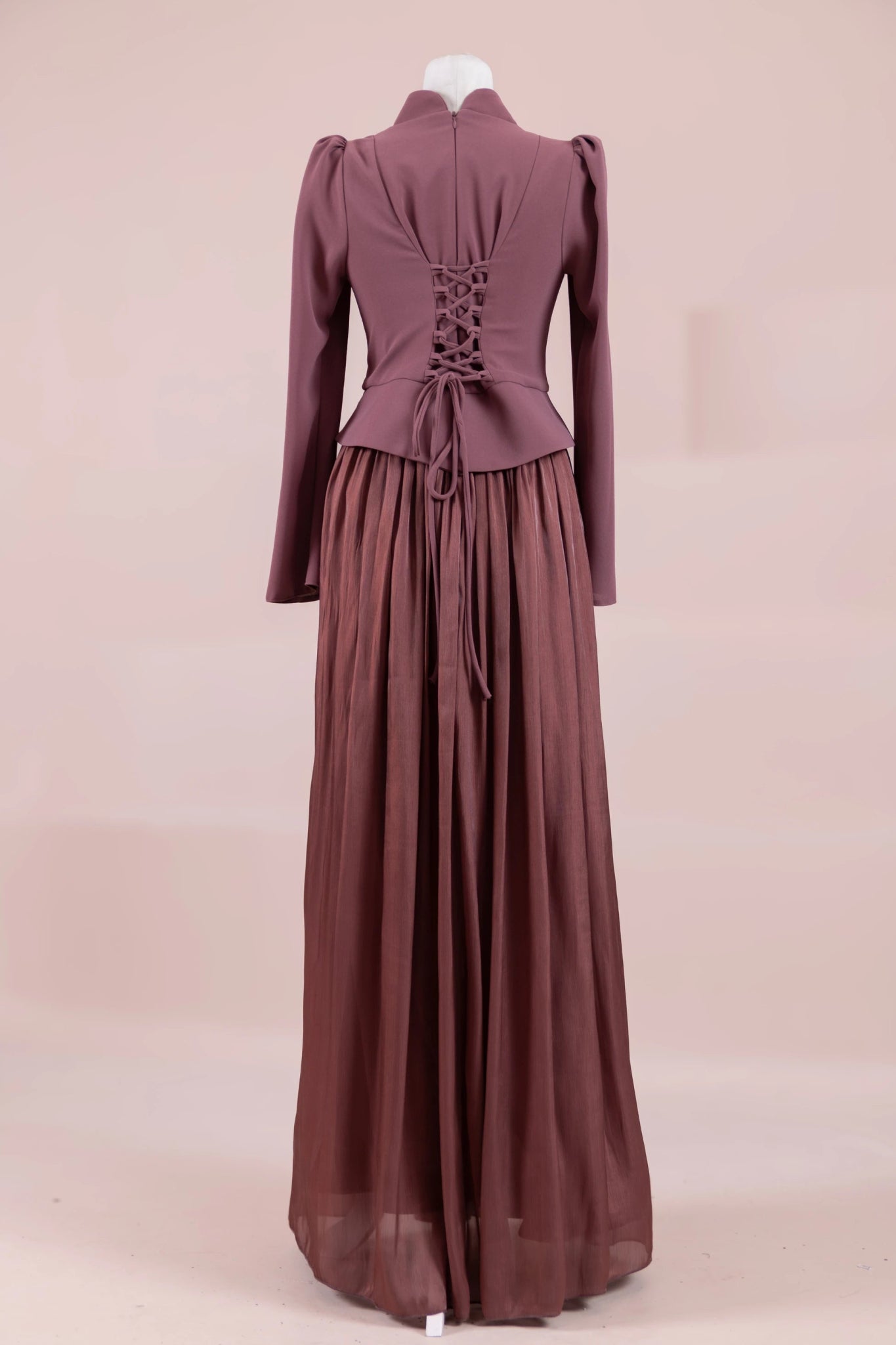 Elya Tesettür Abiye - FioraofDress - tesettur - abiye - bery burgundy - 38 - hijab - evening - dress