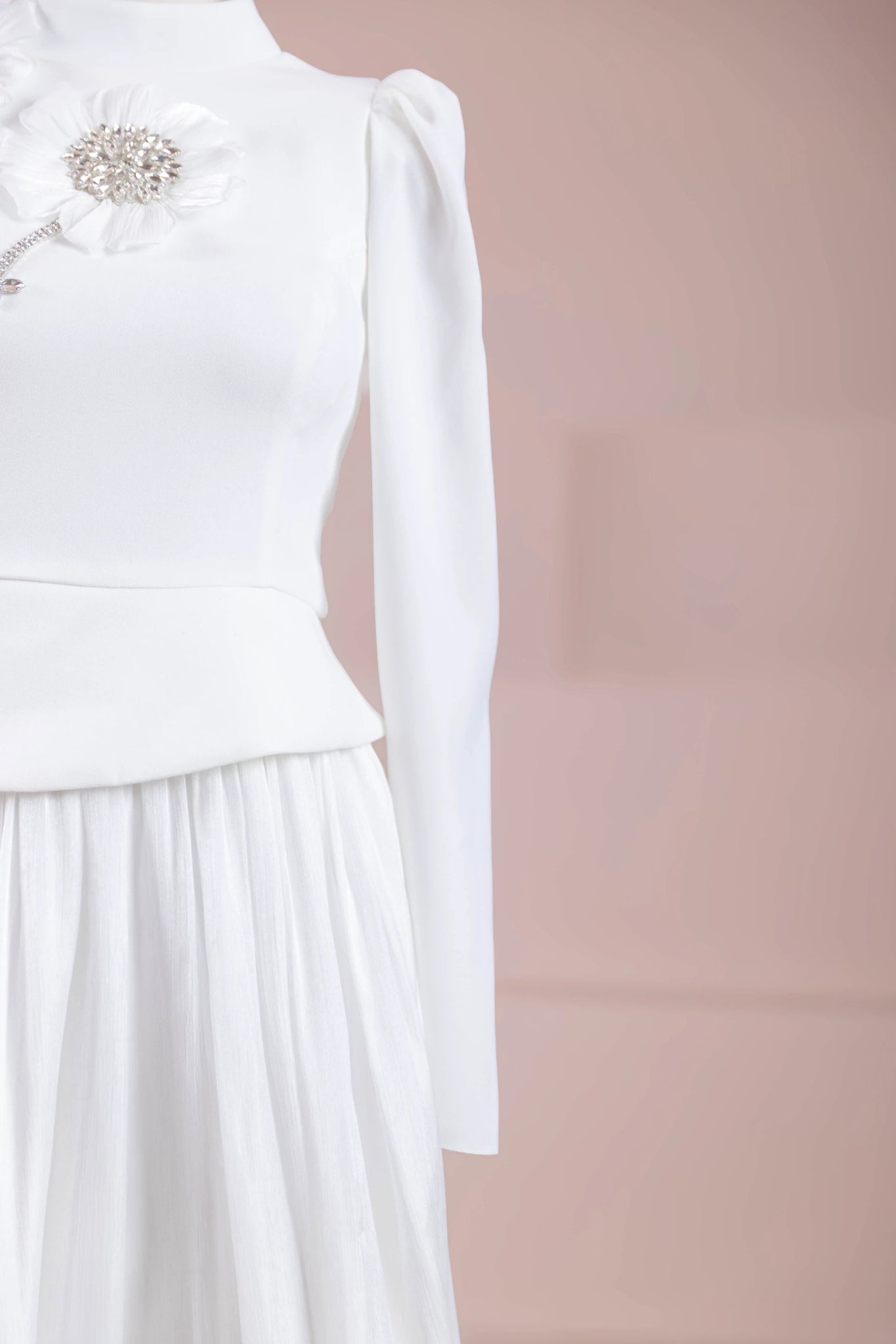 Elya Tesettür Abiye - FioraofDress - tesettur - abiye - Beyaz - 38 - hijab - evening - dress