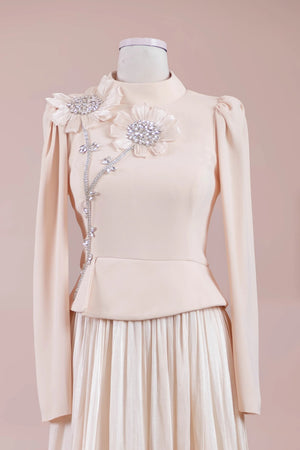 Elya Tesettür Abiye - FioraofDress - tesettur - abiye - Somon - 38 - hijab - evening - dress