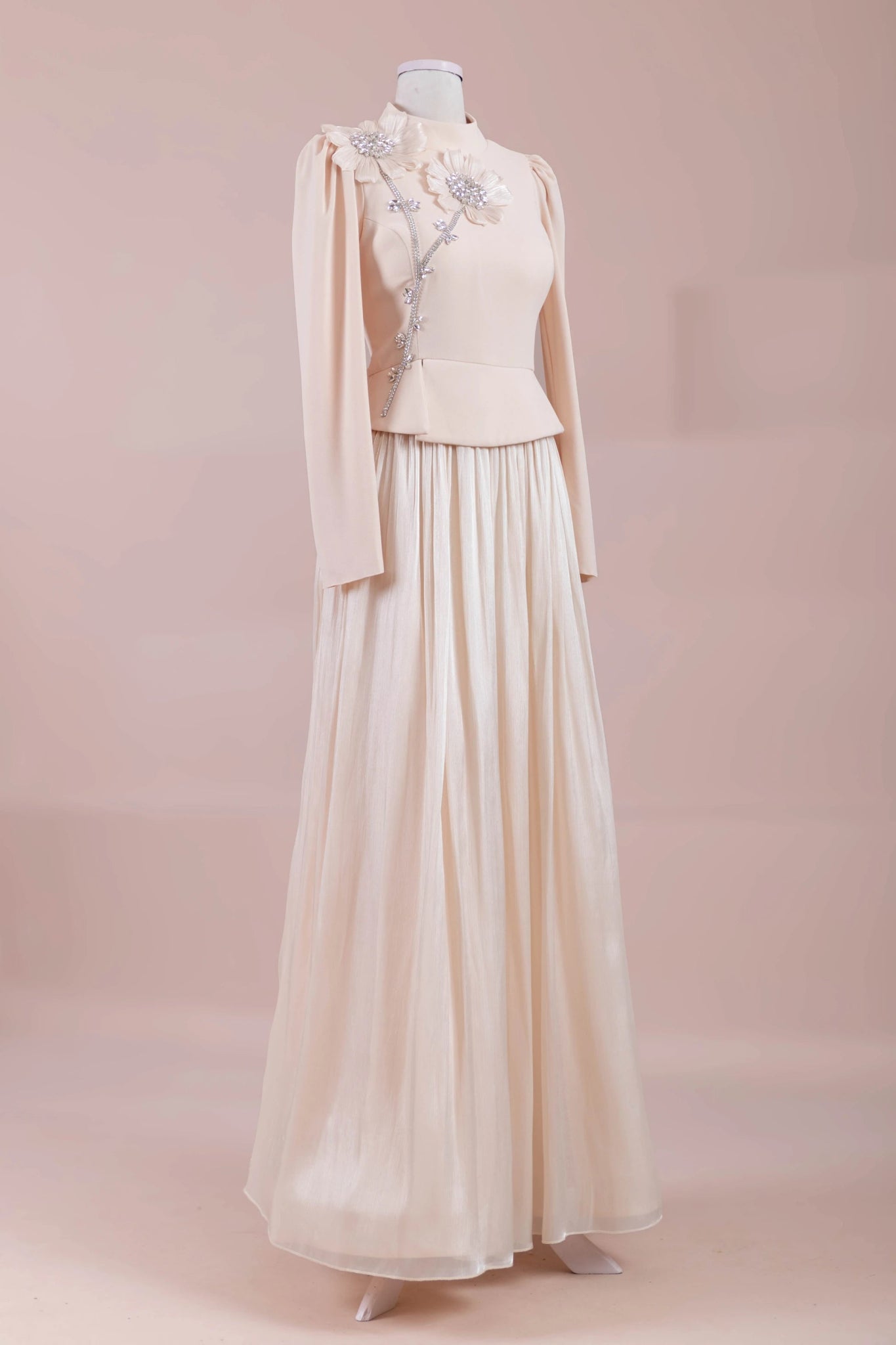 Elya Tesettür Abiye - FioraofDress - tesettur - abiye - Somon - 38 - hijab - evening - dress