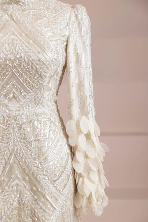 Elyse Tesettür Abiye - FioraofDress - tesettur - abiye - krem - 38 - hijab - evening - dress