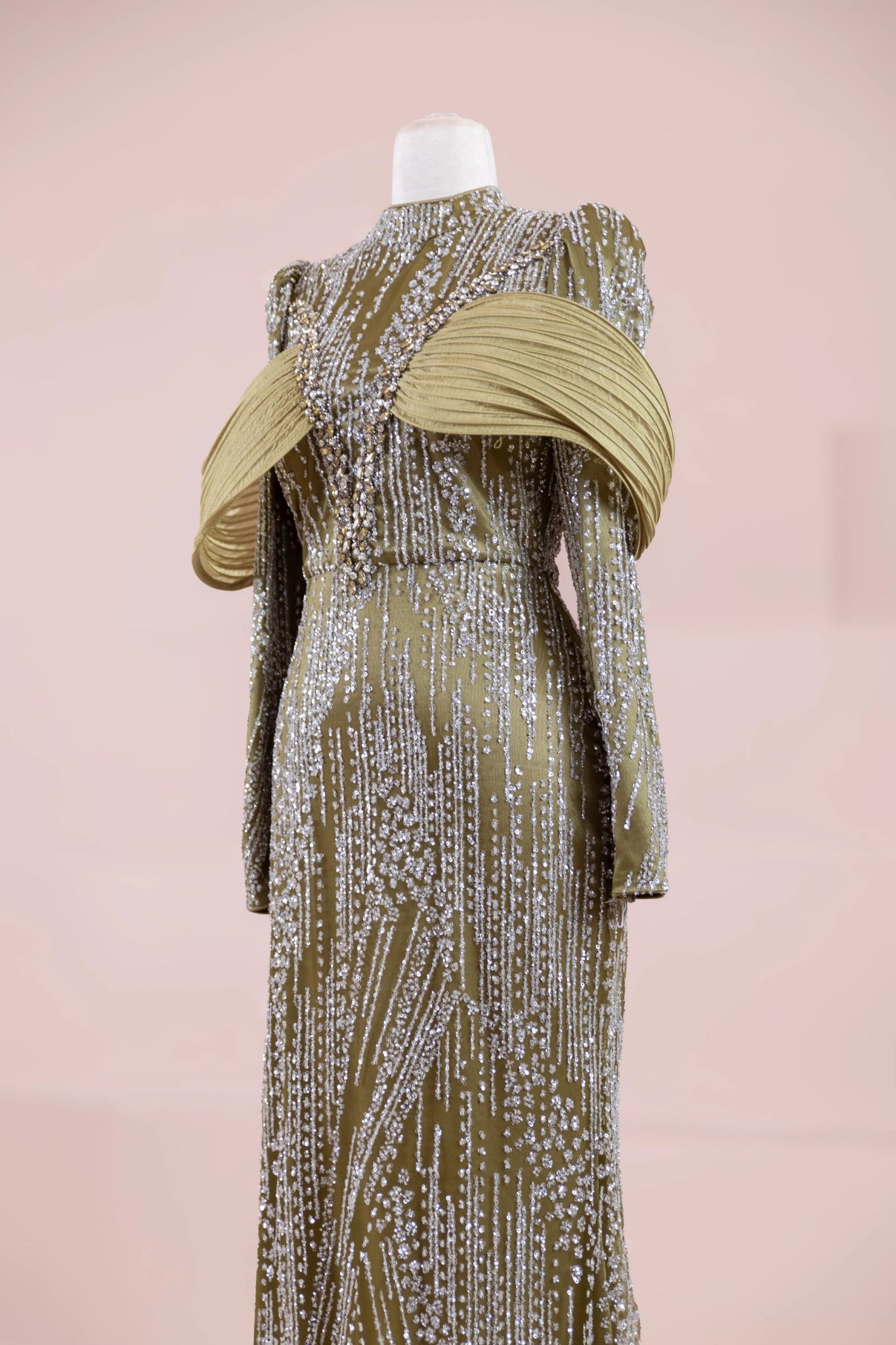 Empress Tesettür Abiye - FioraofDress - tesettur - abiye - YAĞ YEŞİLİ - 36 - hijab - evening - dress