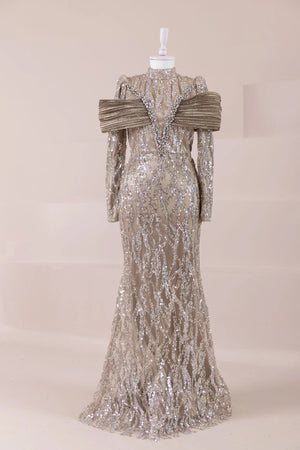 Empress Tesettür Abiye - FioraofDress - tesettur - abiye - Mocha - 36 - hijab - evening - dress