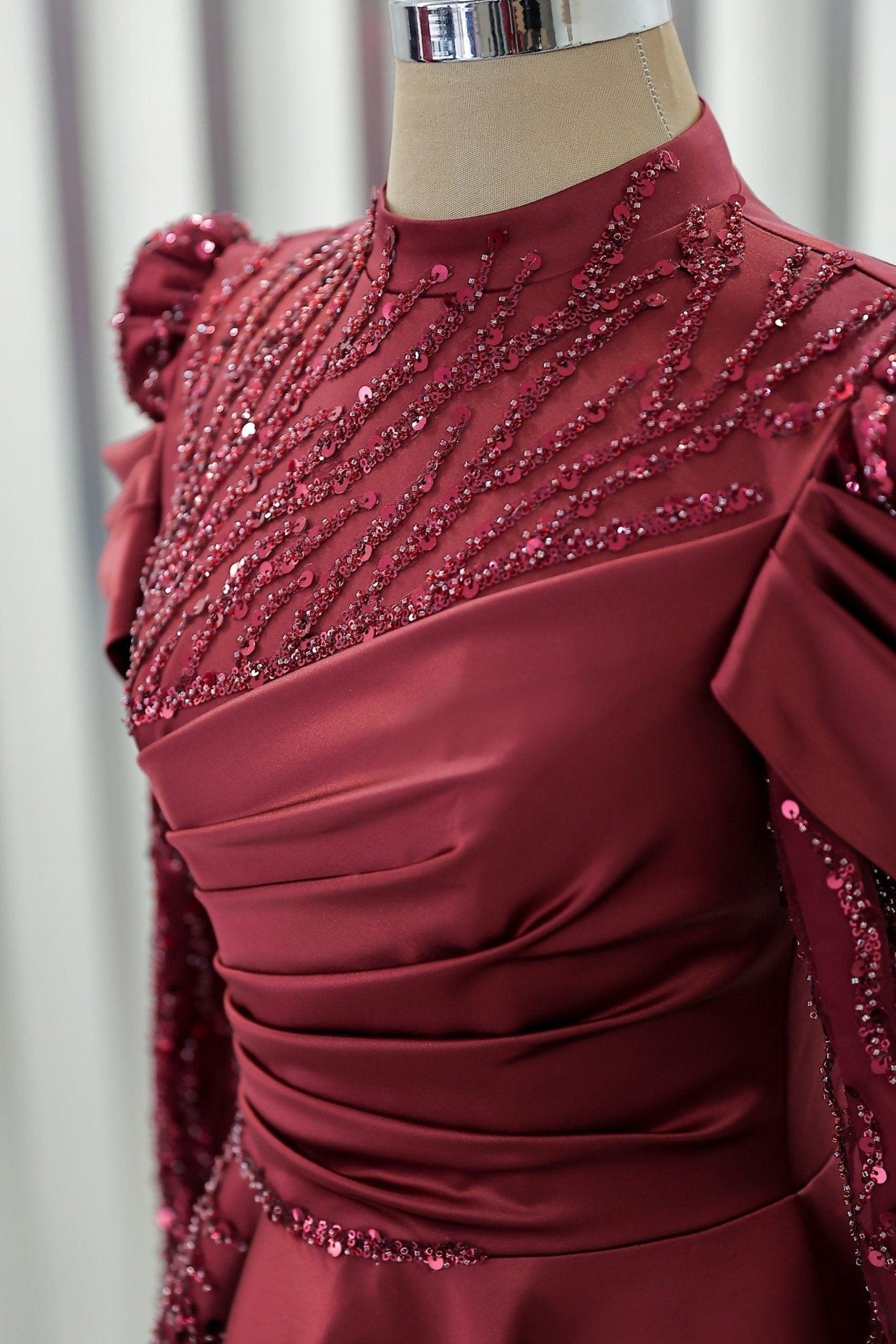 Endam Tesettür Abiye - FioraofDress - tesettur - abiye - 52 - BORDO - hijab - evening - dress