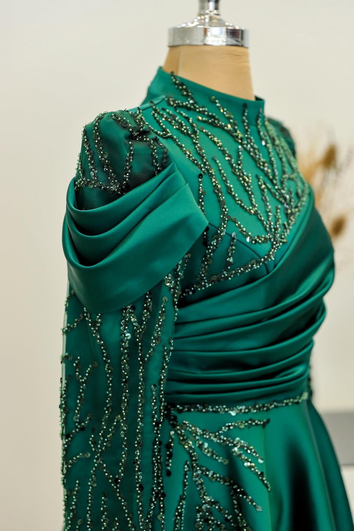 Endam Tesettür Abiye - Zümrüt - FioraofDress - tesettur - abiye - 52 - zümrüt - hijab - evening - dress