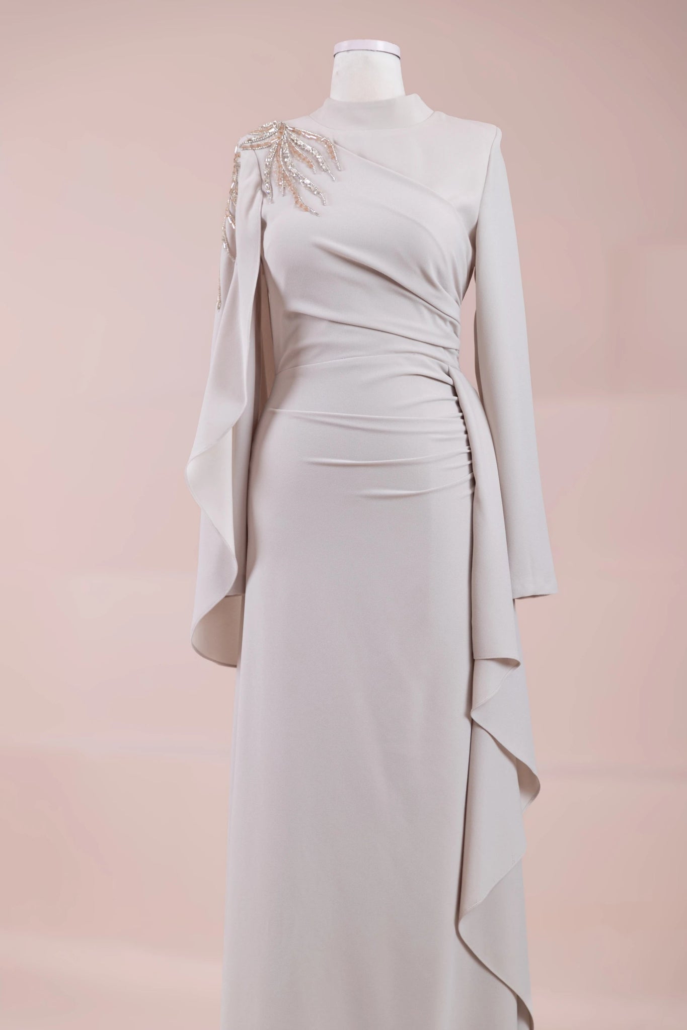 Enva Tesetür Abiye - FioraofDress - tesettur - abiye - BEJ - 38 - hijab - evening - dress