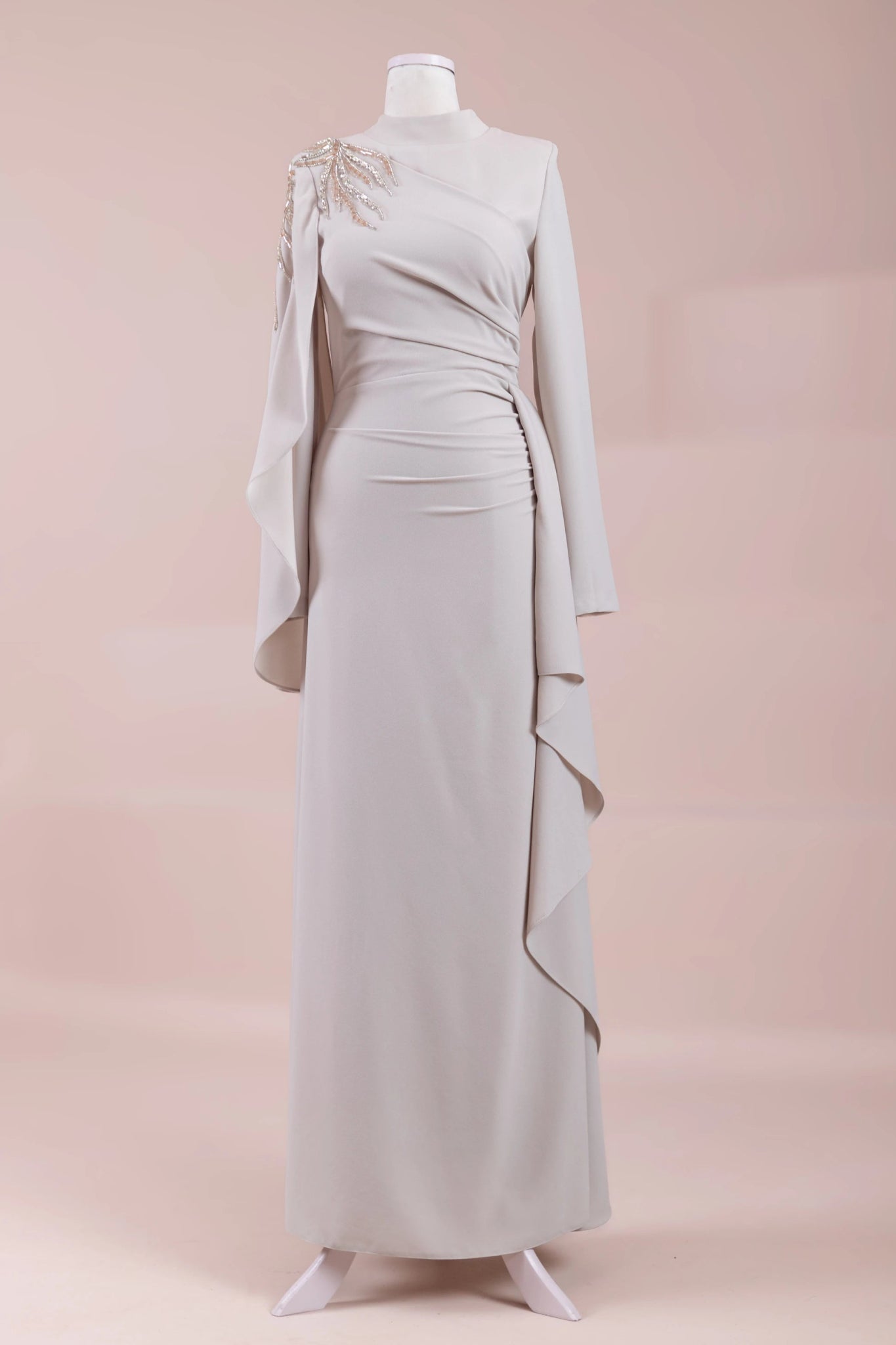 Enva Tesetür Abiye - FioraofDress - tesettur - abiye - BEJ - 38 - hijab - evening - dress