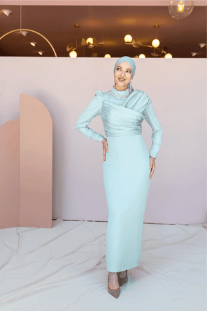 Esperanza Tesettür Abiye - FioraofDress - tesettur - abiye - 44 - mint - hijab - evening - dress