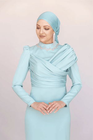 Esperanza Tesettür Abiye - FioraofDress - tesettur - abiye - 44 - mint - hijab - evening - dress
