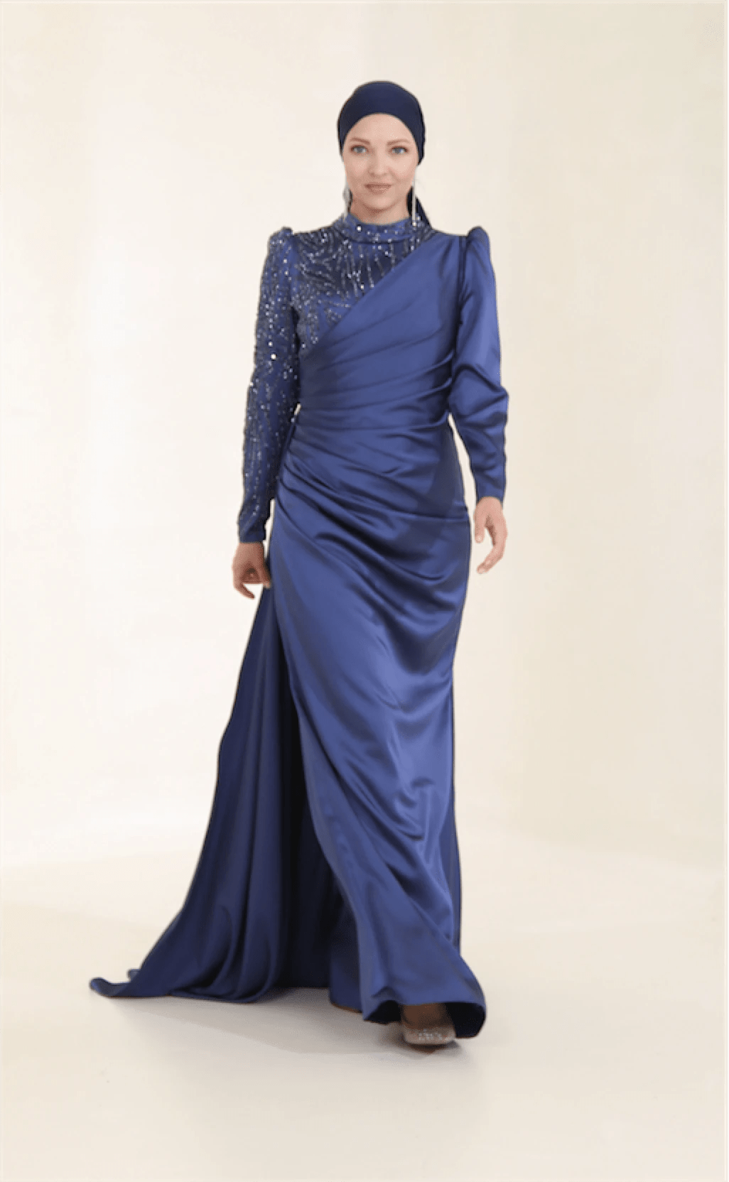 Ester Tesettür Abiye - FioraofDress - tesettur - abiye - 44 - İndigo - hijab - evening - dress