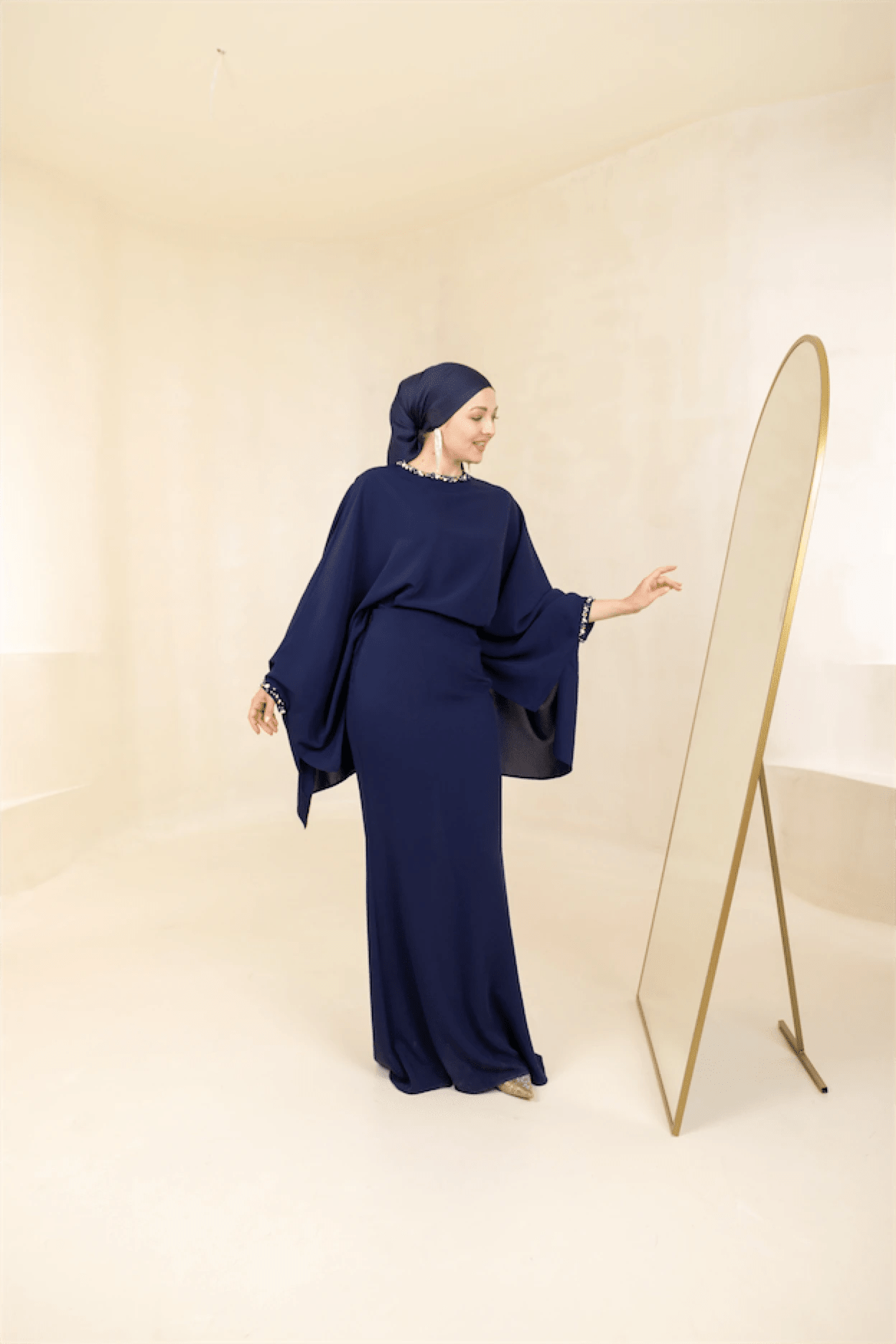 Eveline Tesettür Abiye - FioraofDress - tesettur - abiye - 44 - lacivert - hijab - evening - dress