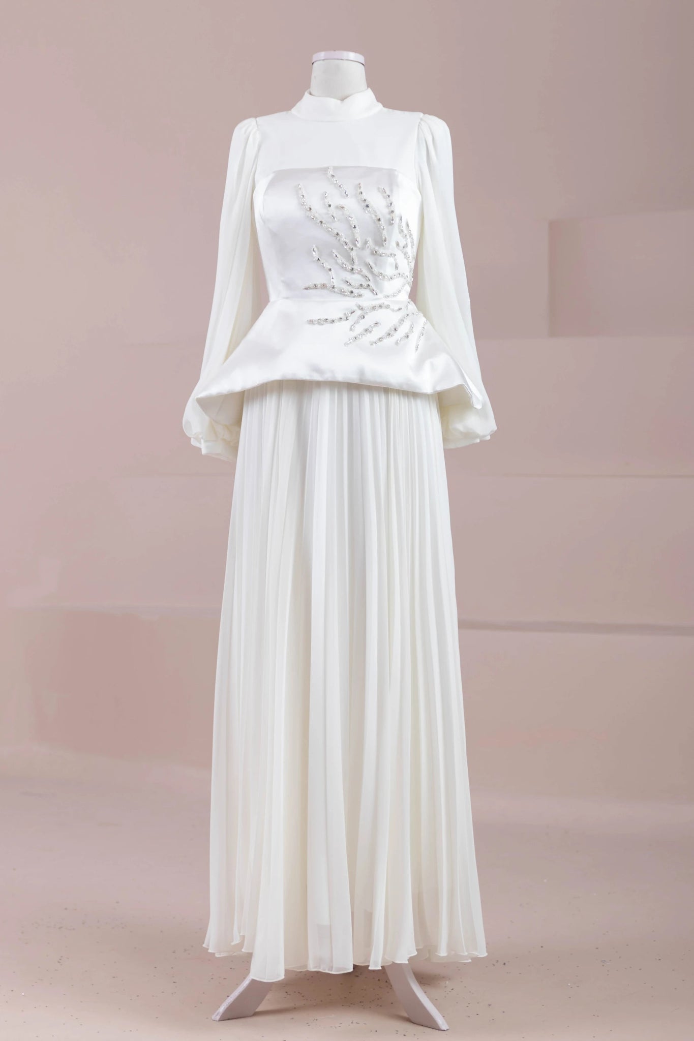 Eyla Tesettür Abiye - FioraofDress - tesettur - abiye - Beyaz - 36 - hijab - evening - dress