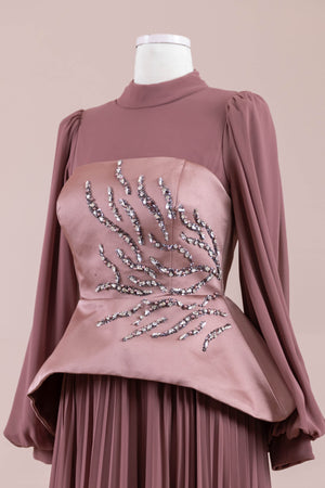 Eyla Tesettür Abiye - FioraofDress - tesettur - abiye - rose - 36 - hijab - evening - dress