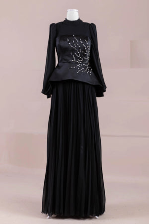 Eyla Tesettür Abiye - FioraofDress - tesettur - abiye - Siyahh - 36 - hijab - evening - dress