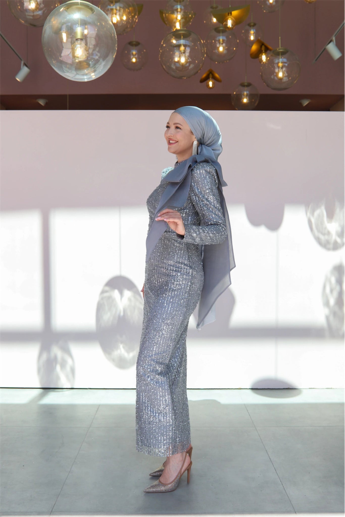 Farilya Tesettür Abiye - FioraofDress - tesettur - abiye - 38 - gri - hijab - evening - dress