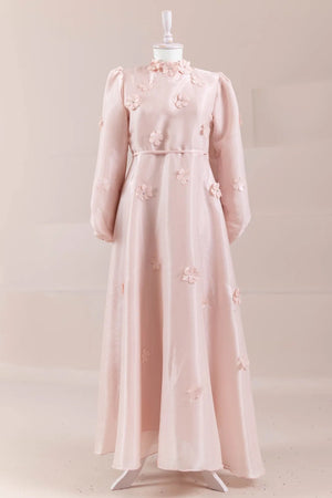 Flowers Tesettür Abiye - FioraofDress - tesettur - abiye - Pembe - 36 - hijab - evening - dress
