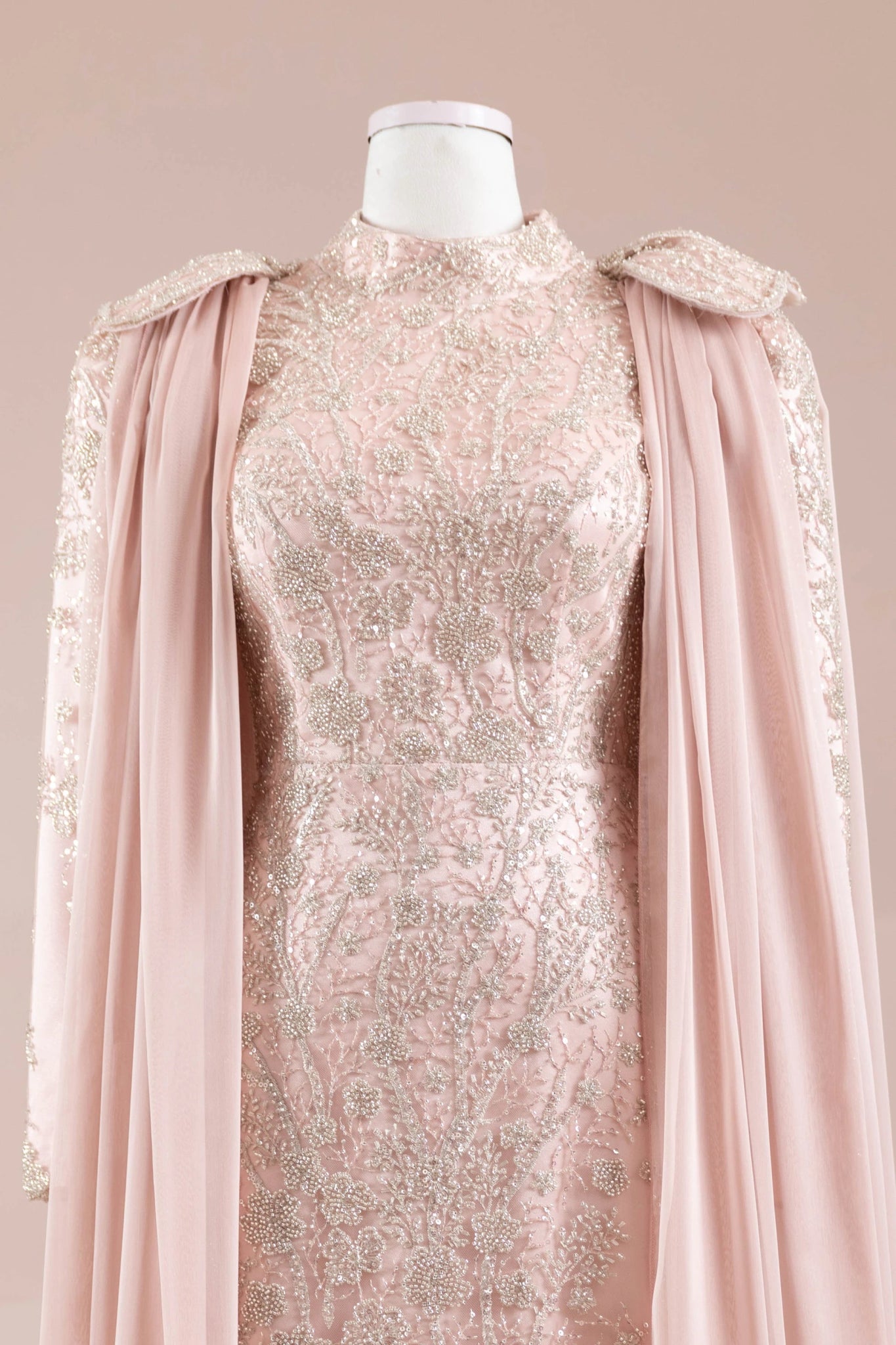 Glam Tesettür Abiye - FioraofDress - tesettur - abiye - Pudra - 38 - hijab - evening - dress