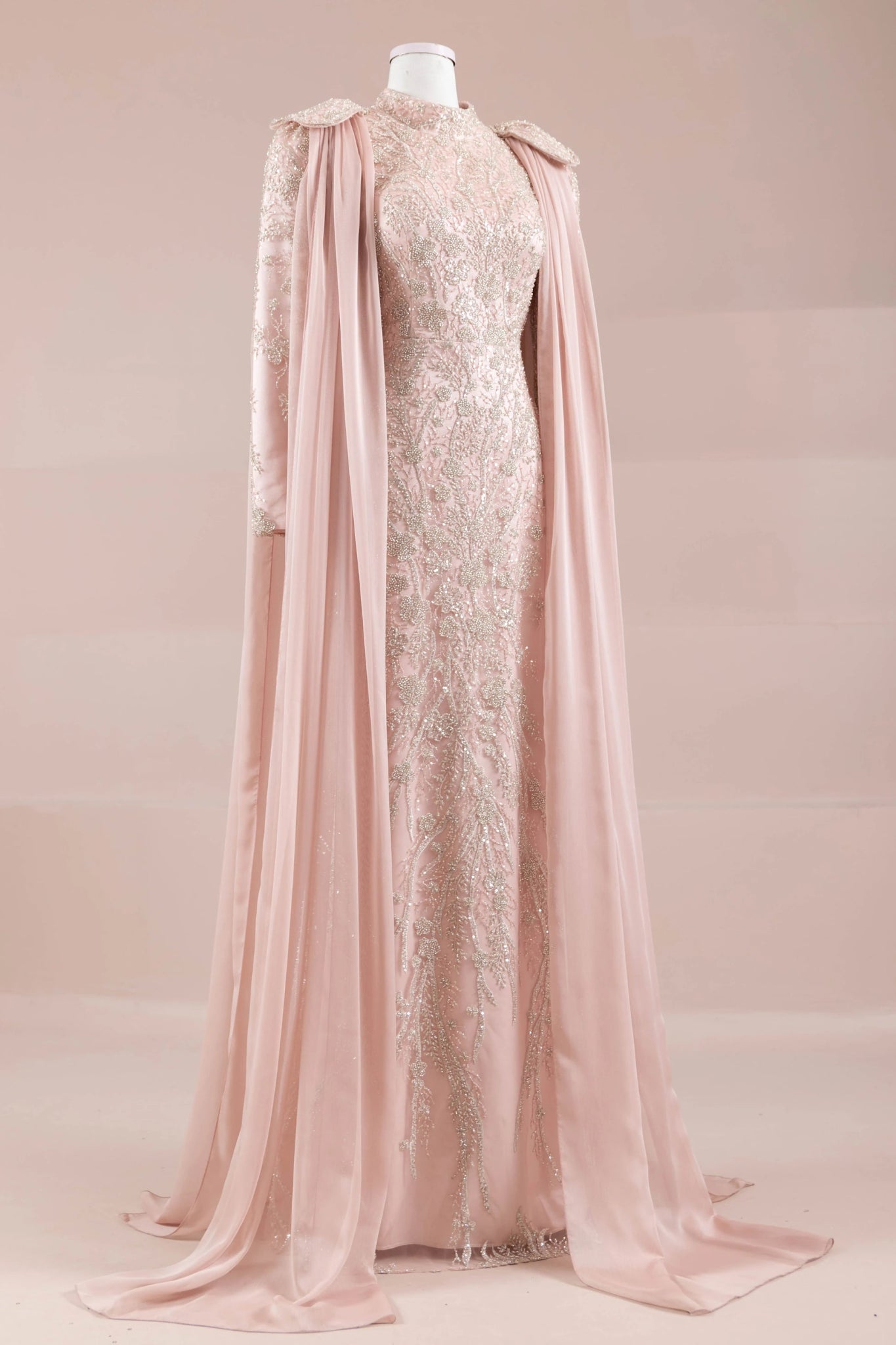 Glam Tesettür Abiye - FioraofDress - tesettur - abiye - Pudra - 38 - hijab - evening - dress