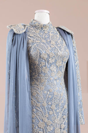 Glam Tesettür Abiye - FioraofDress - tesettur - abiye - Mavii - 38 - hijab - evening - dress