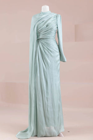 Glory Sade Tesettür Abiye - FioraofDress - tesettur - abiye - mint - 38 - hijab - evening - dress