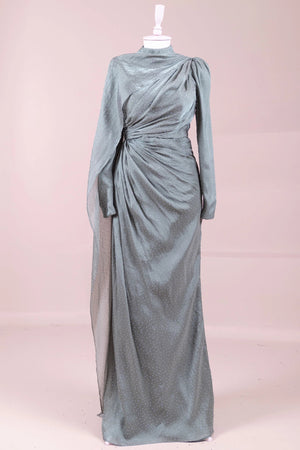 Glory Tesettür Abiye - FioraofDress - tesettur - abiye - haki - 38 - hijab - evening - dress