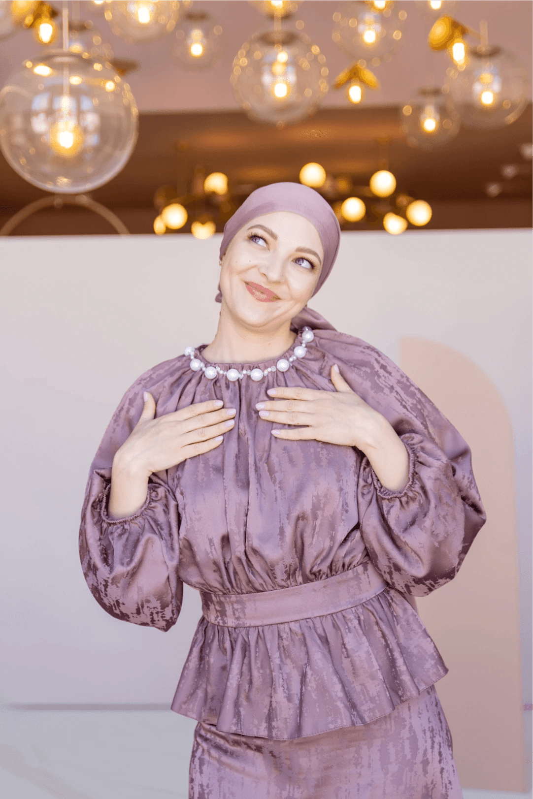 Grazia Tesettür Takım - FioraofDress - tesettur - abiye - 44 - Pudra - hijab - evening - dress