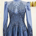 Holly Tesettür Abiye - FioraofDress - tesettur - abiye - İndigo - 38 - hijab - evening - dress