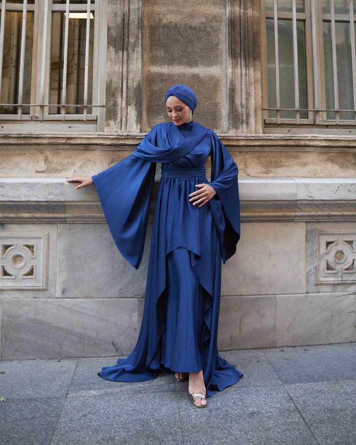 Hümeyra Tesettür Abiye - FioraofDress - tesettur - abiye - LACİVERT - 36 - hijab - evening - dress