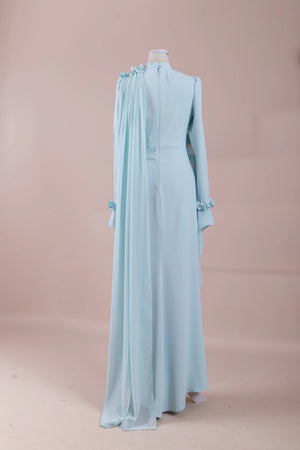 Mavera Tesettür Abiye - pearl blue