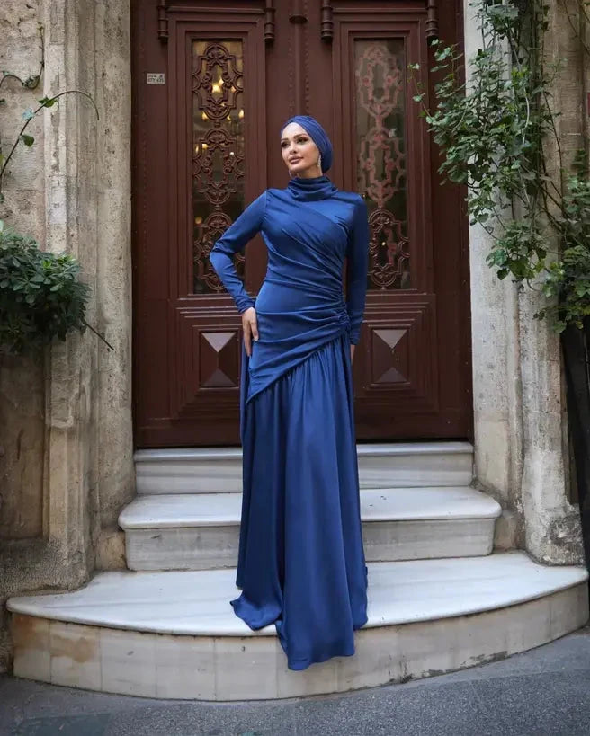 Gökçe Tesettür Abiye - lacivert