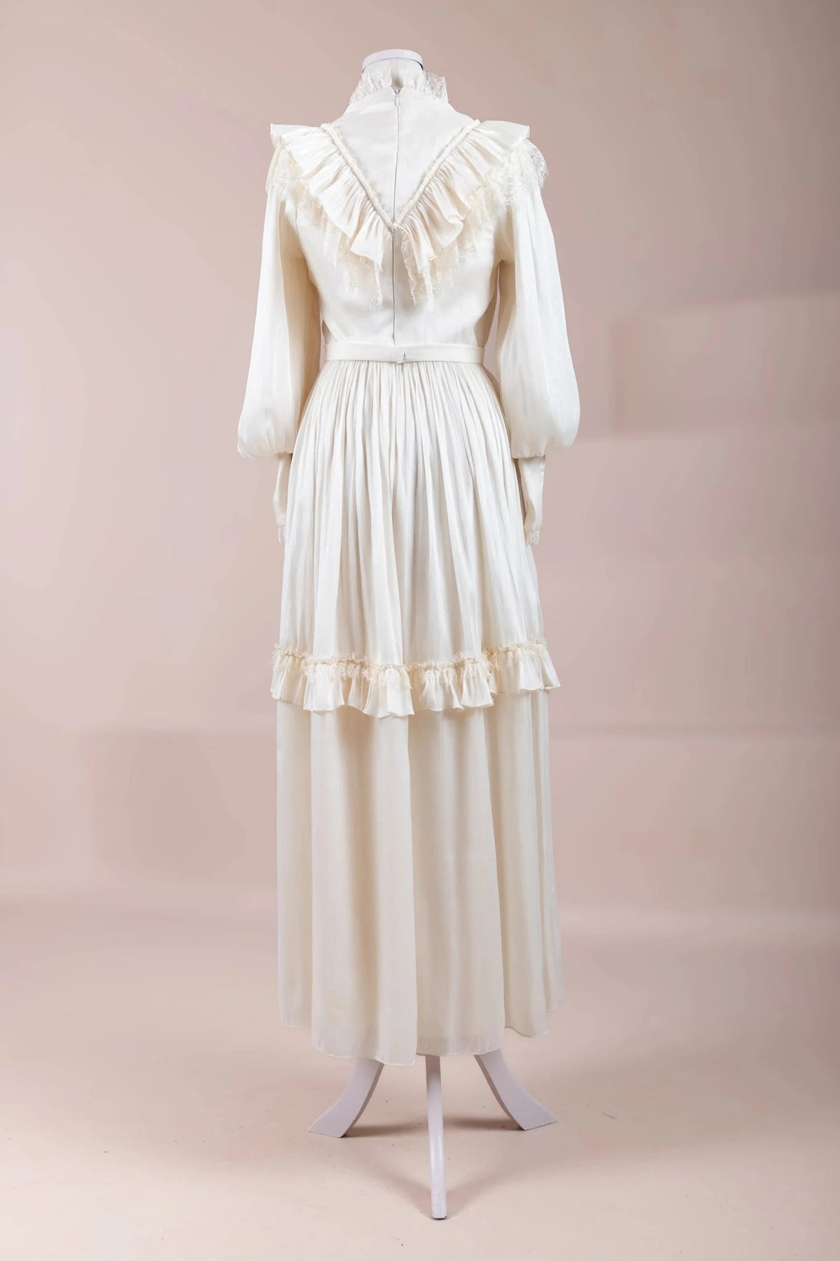 Vintage Tesettür Abiye - Pudra