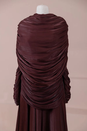 İlve Tesettür Abiye - Berry Burgundy