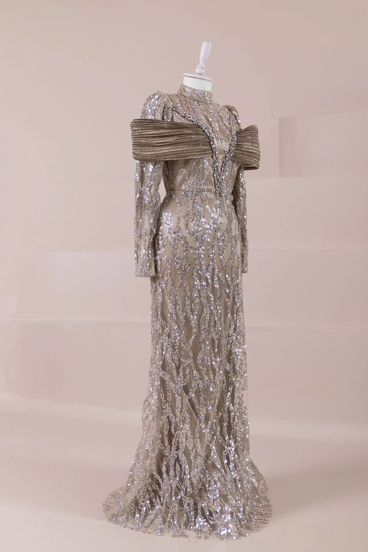 Empress Tesettür Abiye - zümrüt