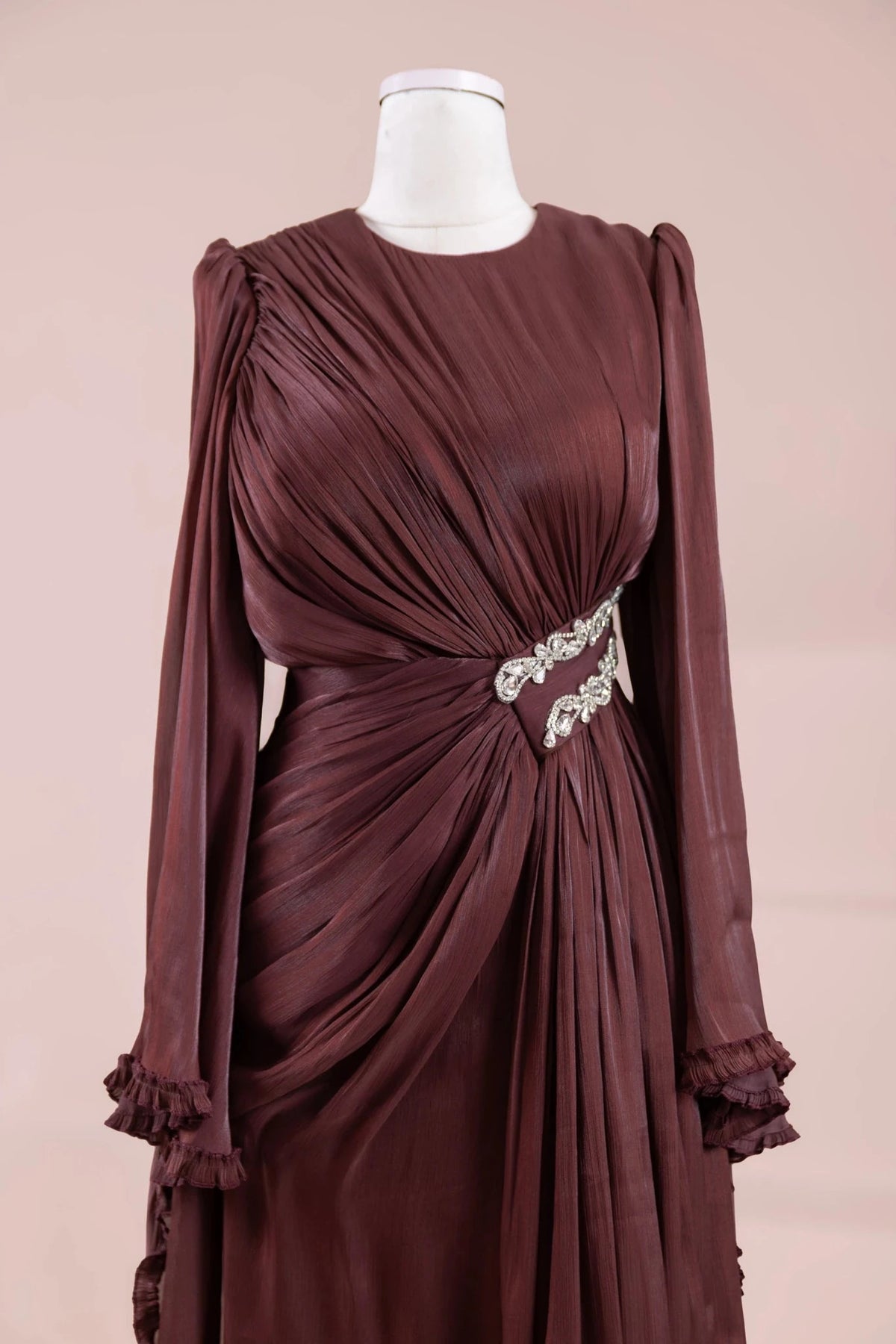Dera Tesettür Abiye - Berry Burgundy